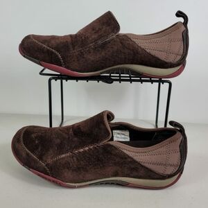 Merrell Womens Bisect Coffee Bean Sz 7 Suede Slip On Walking Casual Shoes J76020